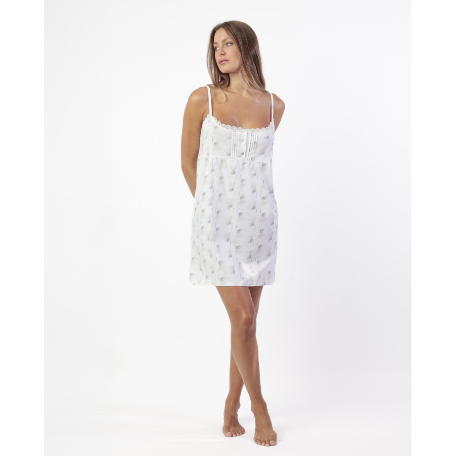 ΝΥΧΤΙΚΟ ΓΥΝΑΙΚΕΙΟ  TIRANTES WHITE AND GREY C