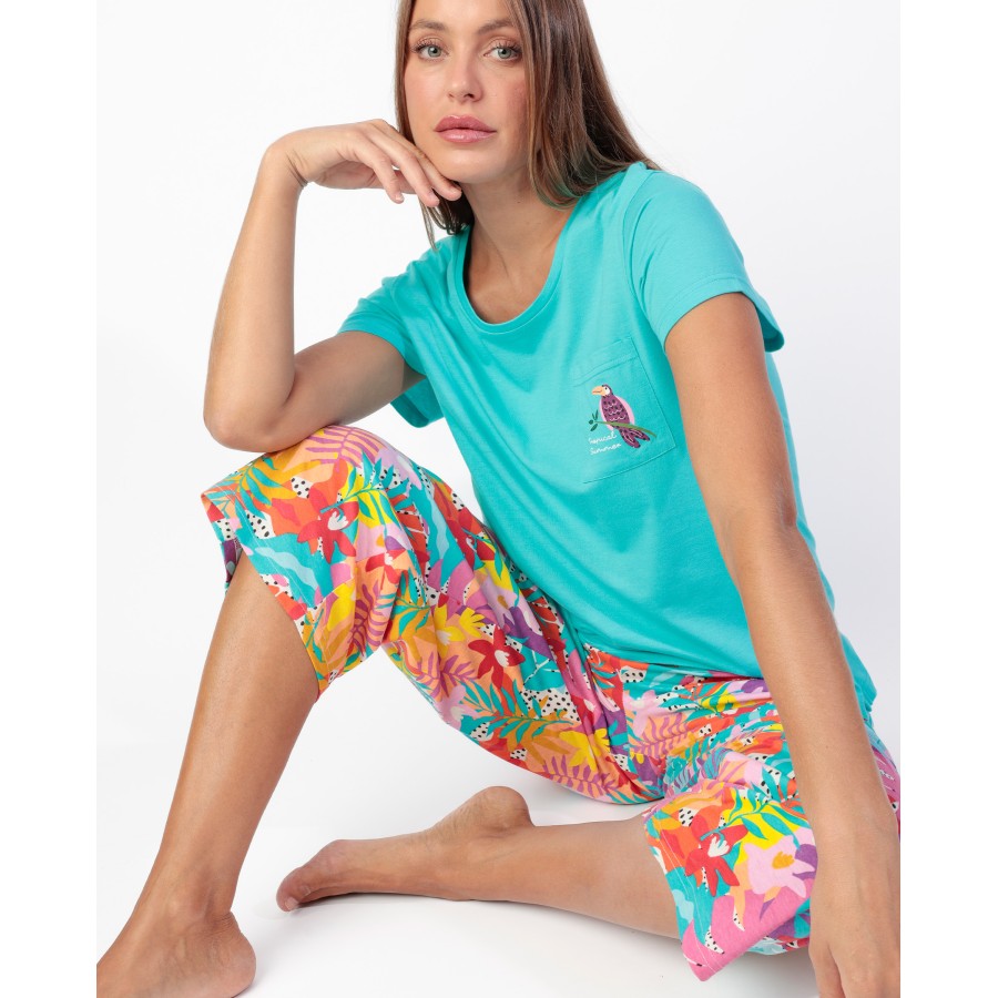 ΠΙΤΖΑΜΑ ΓΥΝΑΙΚΕΙΑ  PALAZZO TROPICAL SUMMER A