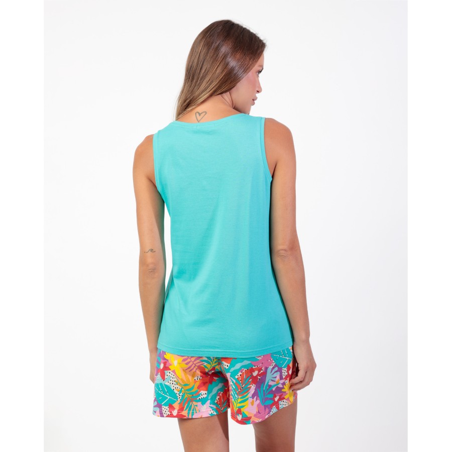 ΠΙΤΖΑΜΑ ΓΥΝΑΙΚΕΙΑ  S/MANGAS TROPICAL SUMMER C