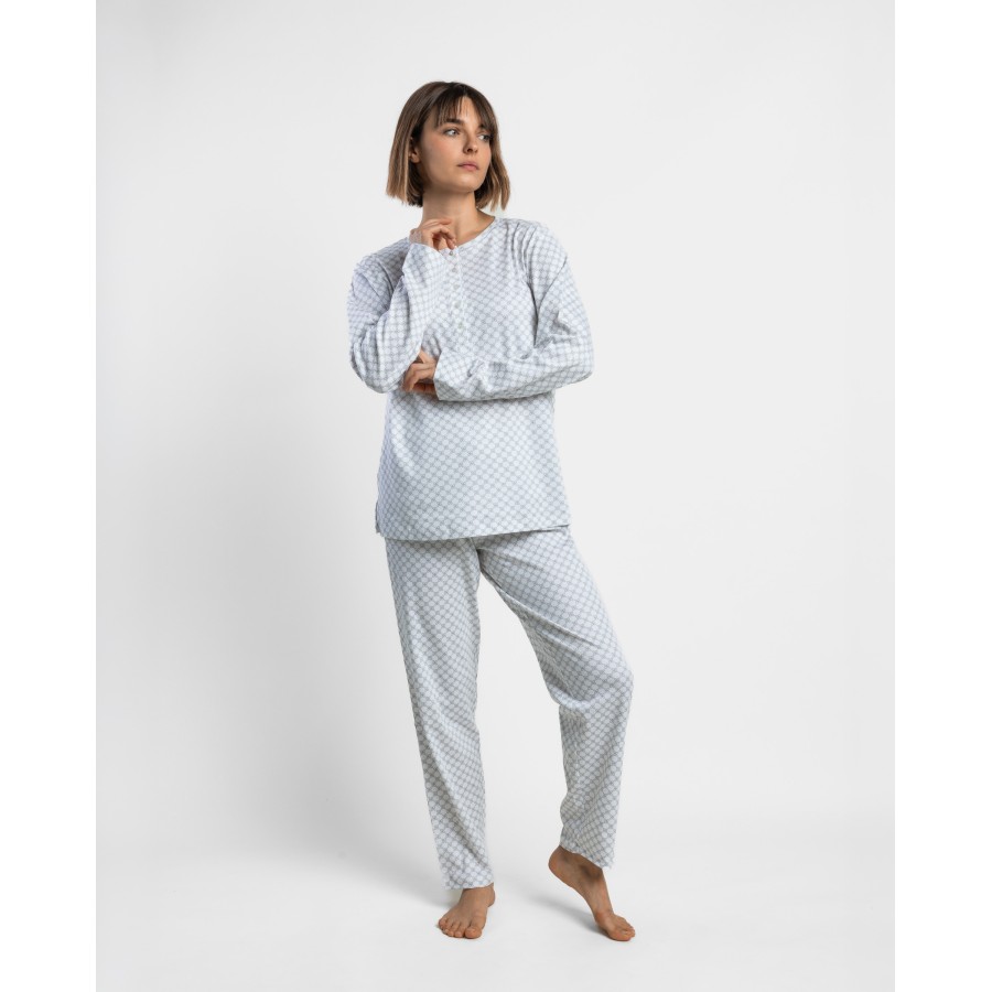 PIJAMA GREY FLOWERS C