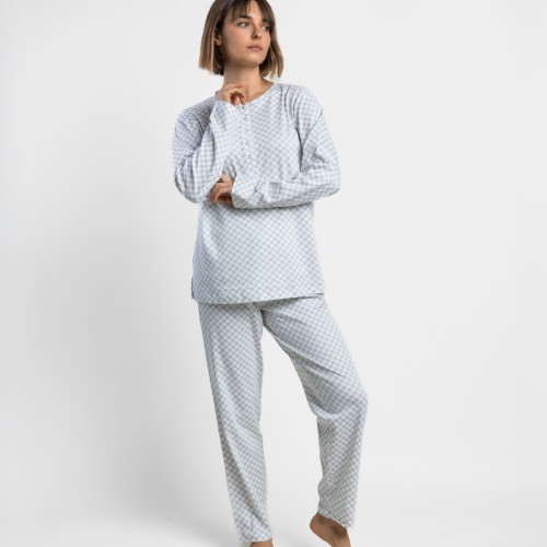 PIJAMA GREY FLOWERS C