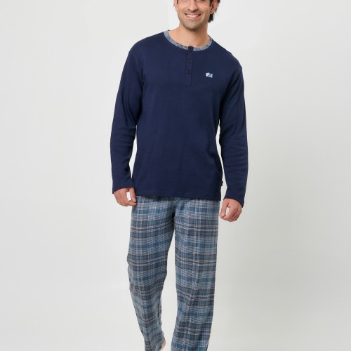 MAN SET PJ WITH PLACKET