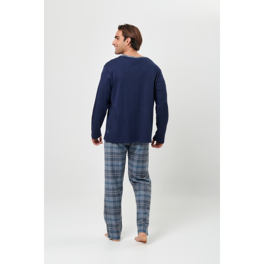 MAN SET PJ WITH PLACKET