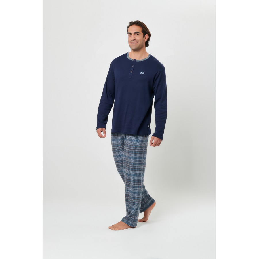 MAN SET PJ WITH PLACKET