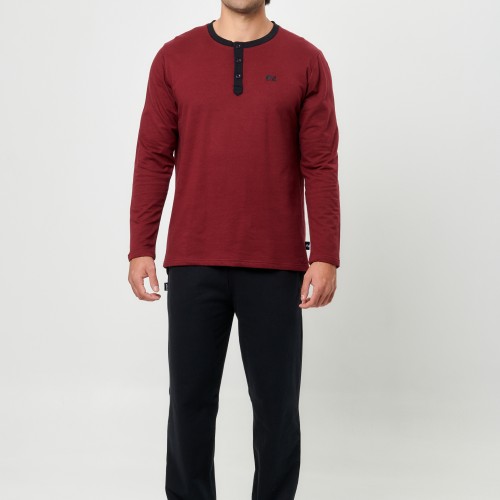 MAN SET PJ WITH PLACKET