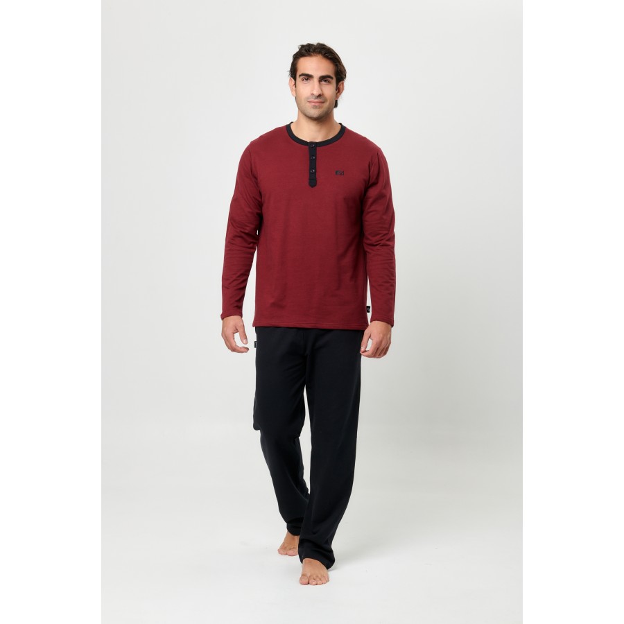 MAN SET PJ WITH PLACKET