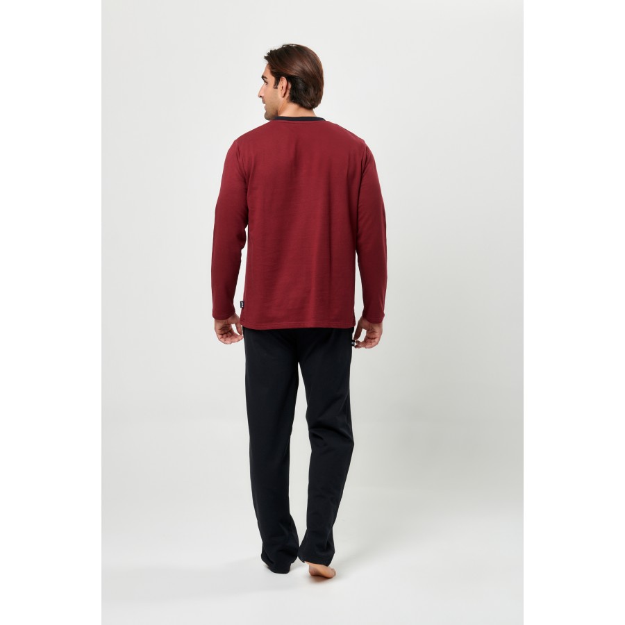 MAN SET PJ WITH PLACKET