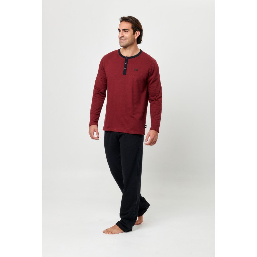 MAN SET PJ WITH PLACKET