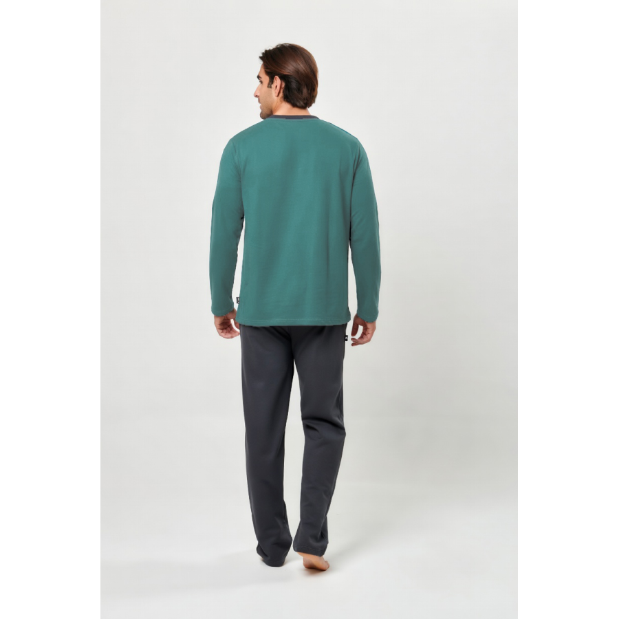 MAN SET PJ WITH PLACKET