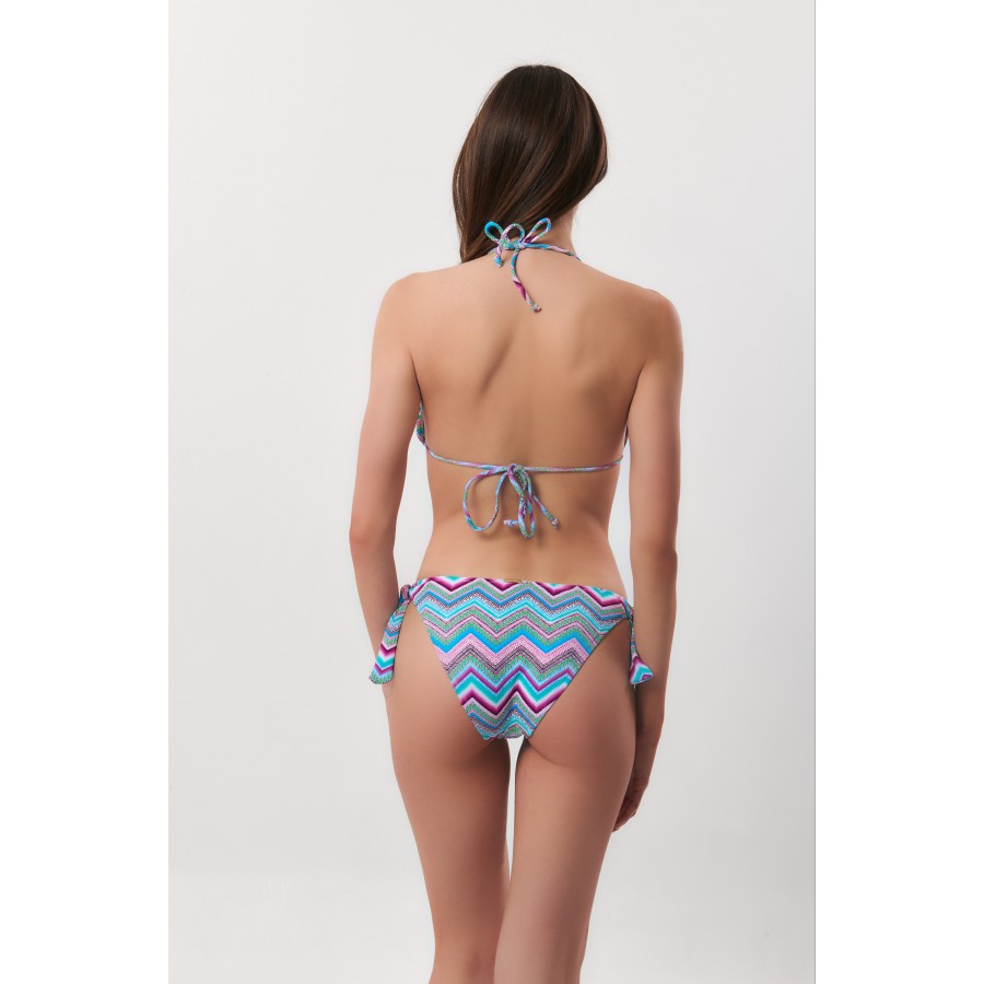 TRIANGLE BRA REMOVABLE CUP, CHEVRON