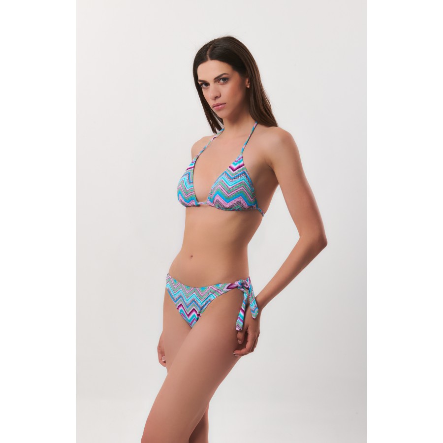 TRIANGLE BRA REMOVABLE CUP, CHEVRON