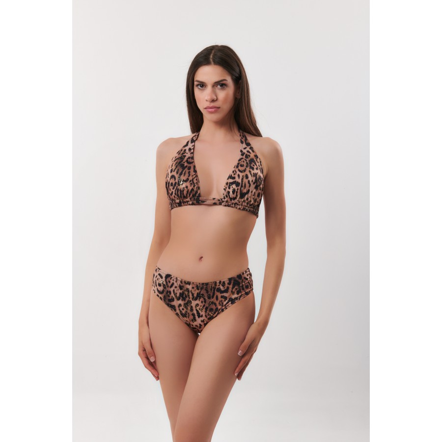 BRA FULL CUP TRIANGLE LEOPARD CUP D/E