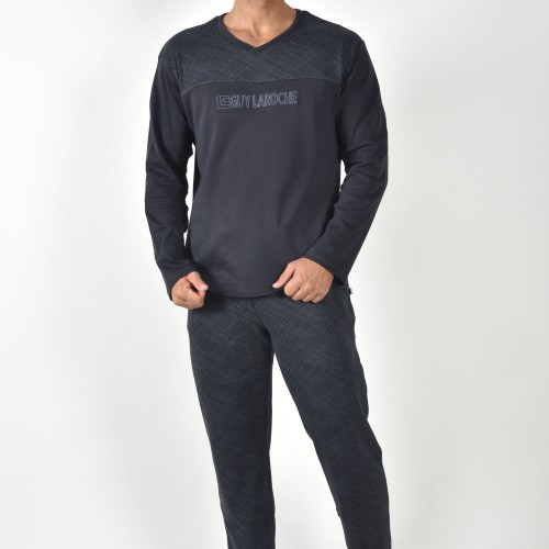 V NECKLINE PJ SET