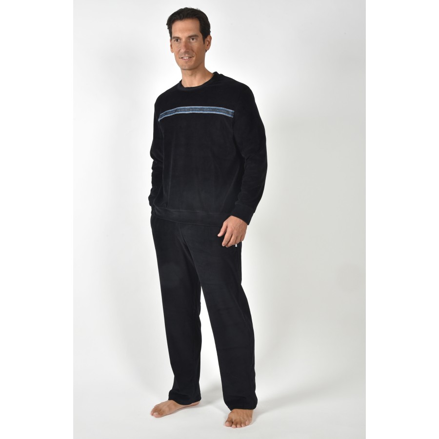 ROUND NECKLINE VELOUR PJ SET