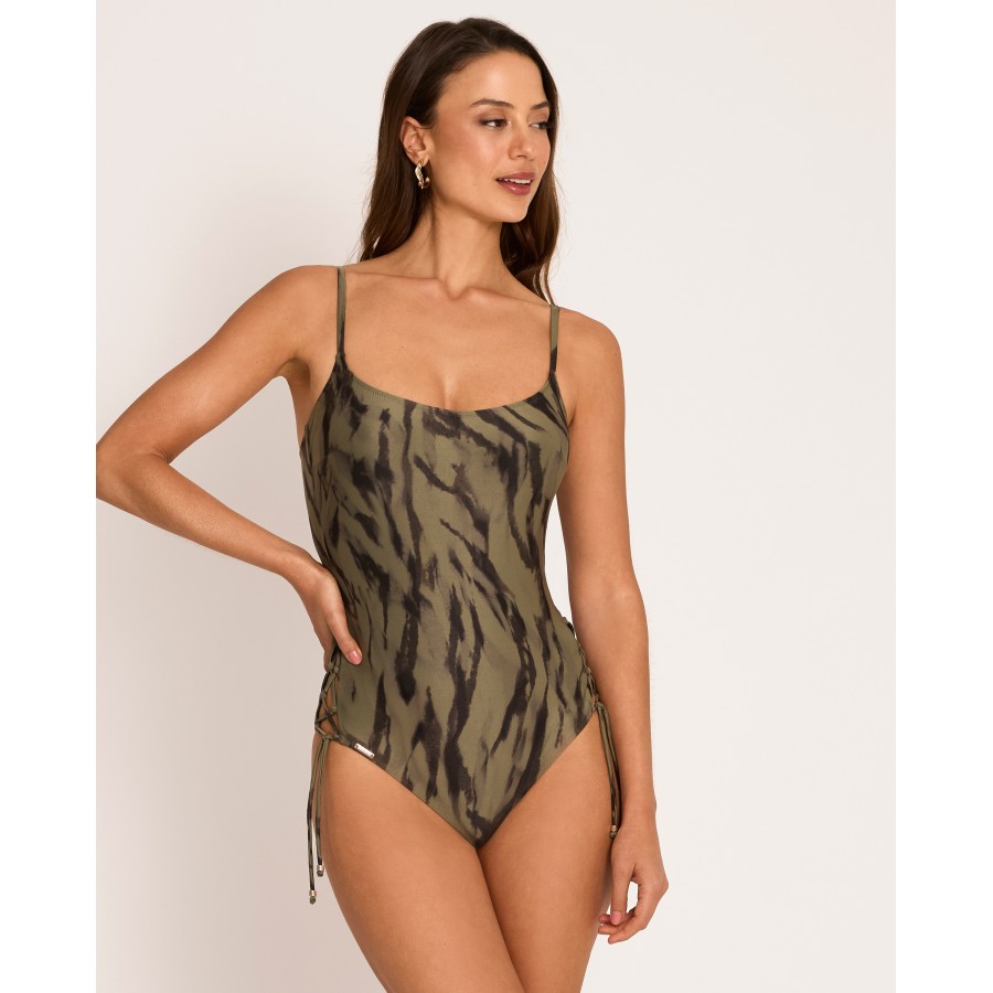 PADDED SQUARE NECK SWIMSUIT